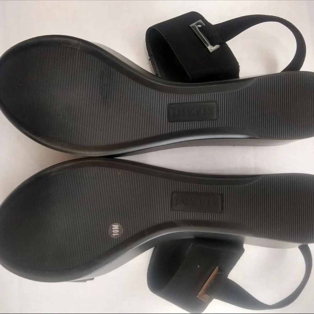 Alfani Black Platform Sandal Maybell Casual New Women’s Size 10